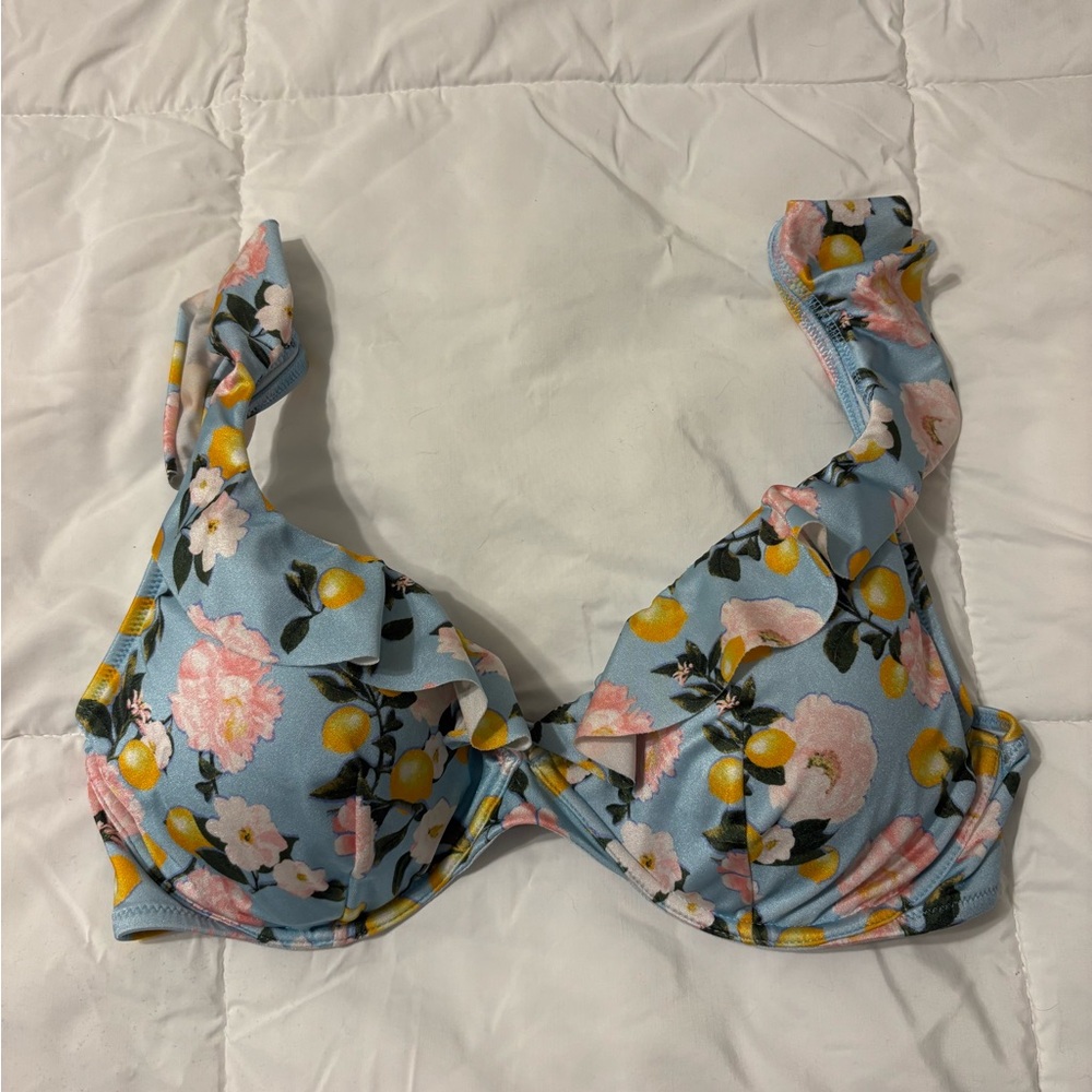 Victoria’s Secret VS Floral/Lemon Print Women's Bikini Top